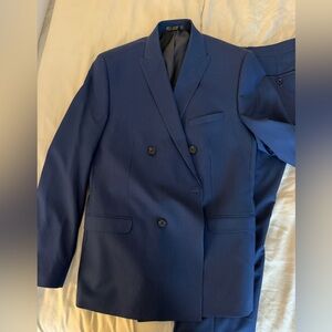 Men's Blue Double-Breasted Suit. Kenneth Cole reaction.